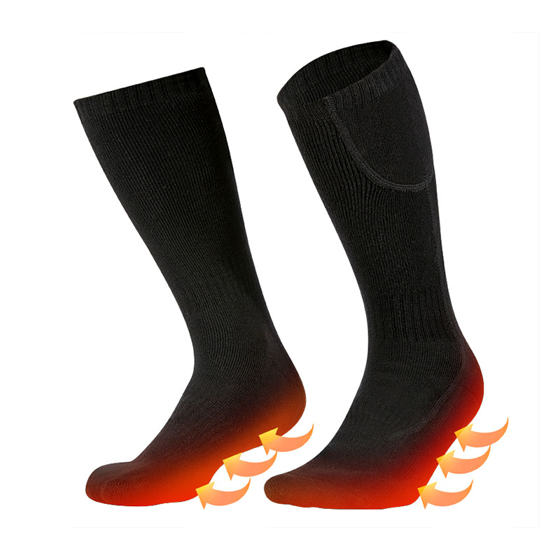 Calificadores calientes de pie para deportes de invierno, calefacción recargable calcetines calentados con batería